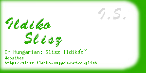 ildiko slisz business card